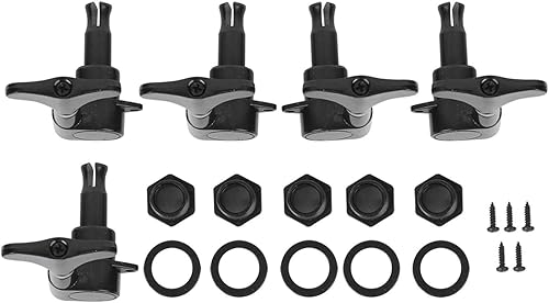 Miniatura 2 de Demeras Sintonizadores de graves de aleación de 5 cuerdas prácticos para principiantes de bajos (negro)