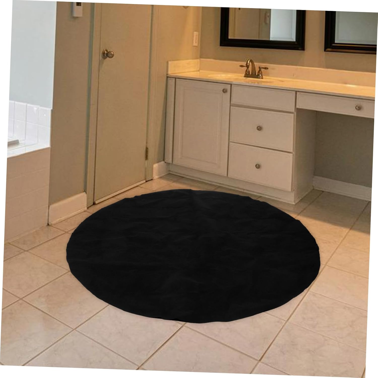 POPETPOP Hot Tub Slip Mat Round Rug for Outdoor Pools Durable and Absorbent Flooring Protector for Hot Tubs Yoga and Pet Areas