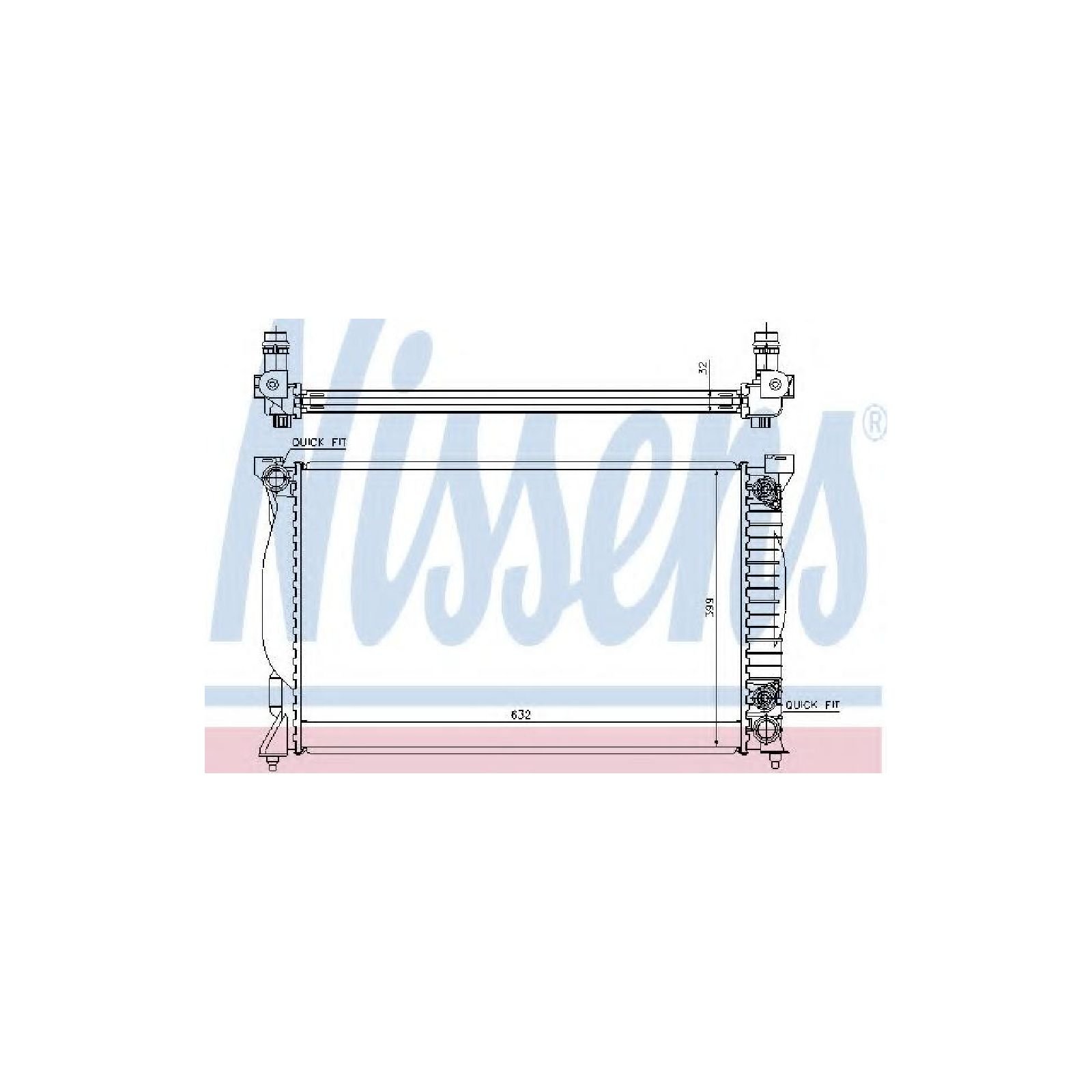 NISSENS Coolant Radiator 60300A for AUDI A4 B6 (2001) A4 2.4  etc