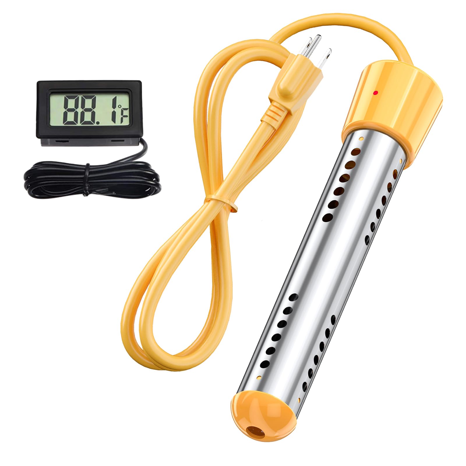 Amazon.com: YOUTHTXY 1500W Yellow Immersion Heater - Pool Heater with  Digital LCD Thermometer, Anti-Scald 304 SS Guard - Ideal for Heating  Barrel, Basin, Bathtub, and Mini Inflatable Swimming Pool : Patio, Lawn