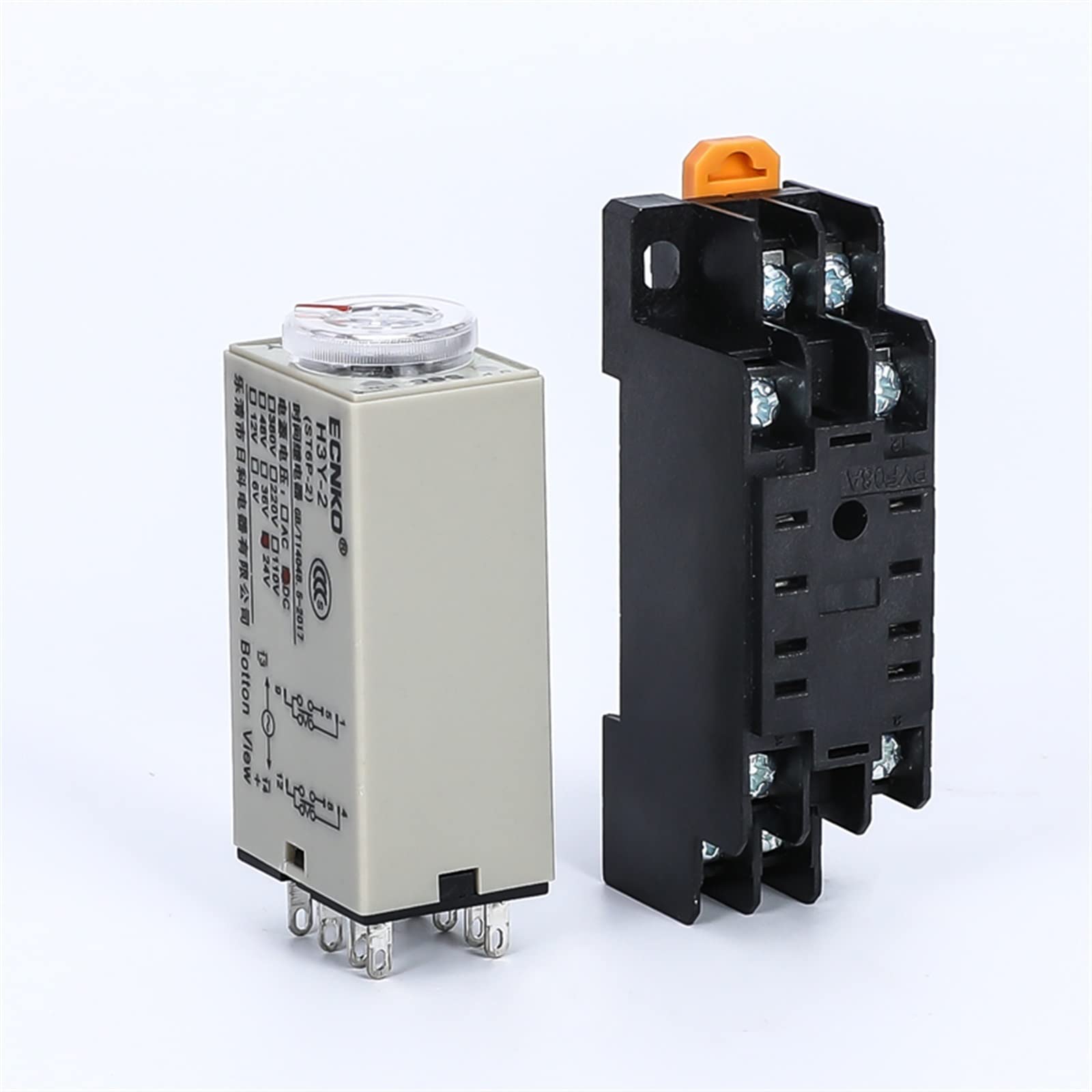 CSKWLLNBC Delay electromagnetic Relay ac Power Supply AC220V Base 1PCS h3y-2 time 0-30 mins/SEC(30 minutes)