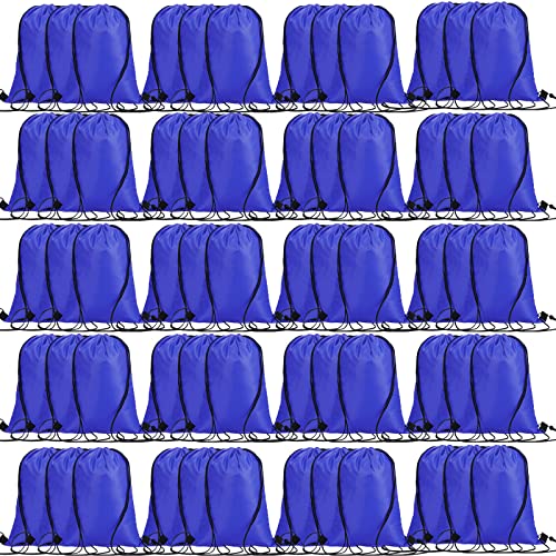 Sac à dos avec cordon de serrage bleu marine en lot de 200 pièces pour sport et voyage