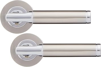 Carlisle Brass GK006SNCP/INTB Handles, Hinges & Latch Pack, Polished Chrome/Satin Nickel