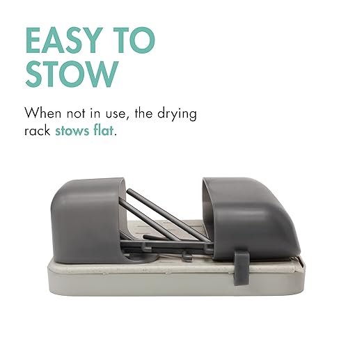 Miniatura 7 de Boon Groove - Rejilla de secado vertical personalizable  Estante de secado de biberones para encimera para biberones, tazas para niños pequeños y