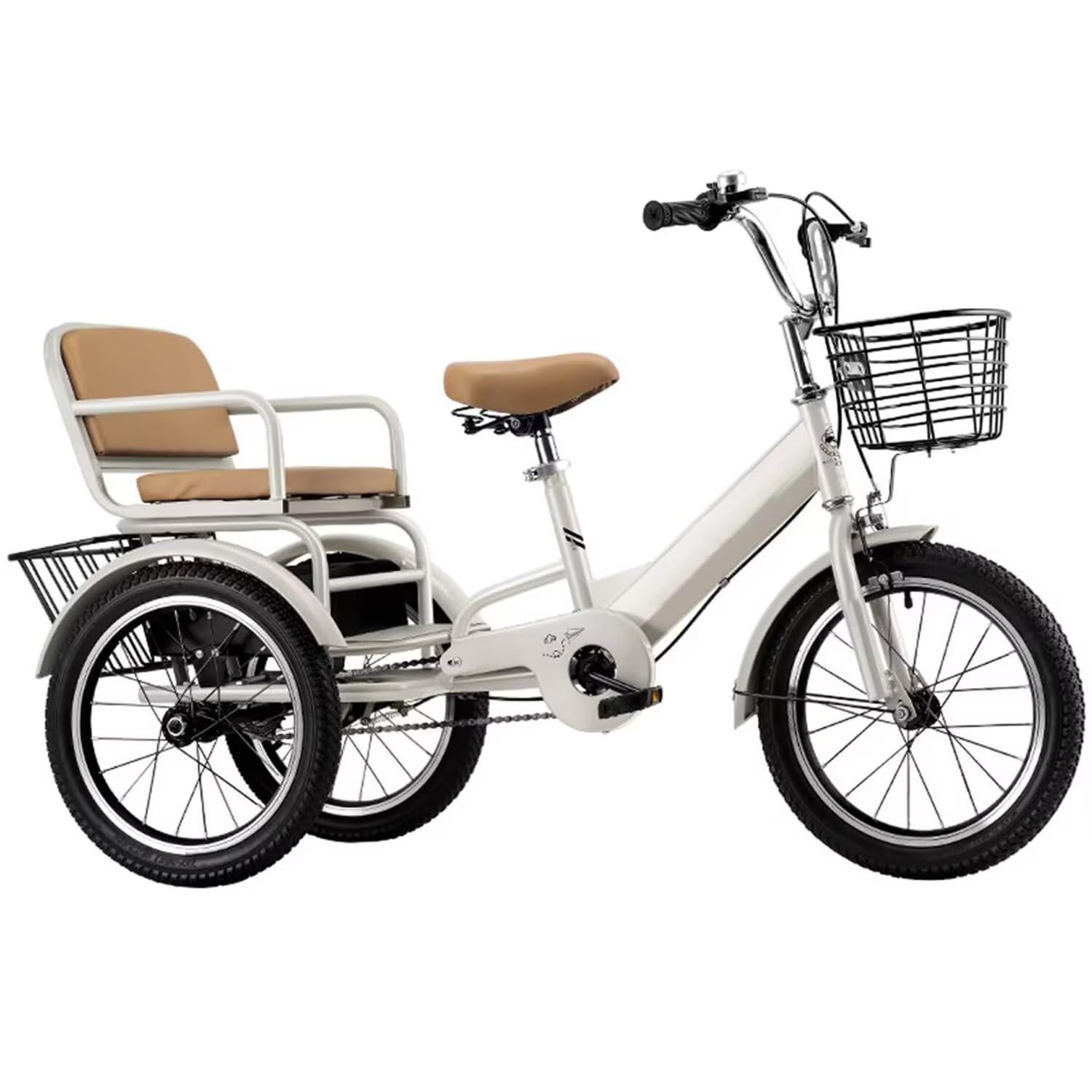 三輪車 キャノピーブラウン1人乗り アルミホイール