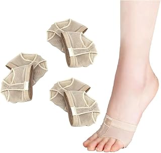 TAHUAON 3 Pairs of Ballet Dance Pads, Soft Dance Foot Thongs Forefoot Cushion Pads Belly Dance Shoes Dance Paws Dance Toe Pad for Women