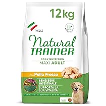 Natural Trainer Maxi Cibo per Cani Adulti con Pollo Fresco e Riso – 12kg