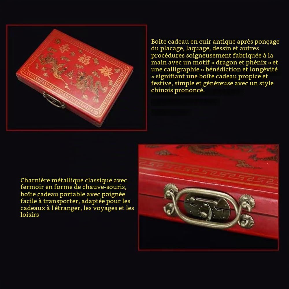 Mini kit de majong chinois, 144 carreaux de majong, kit de jeu de voyage beige, costume antique, jeu traditionnel chinois