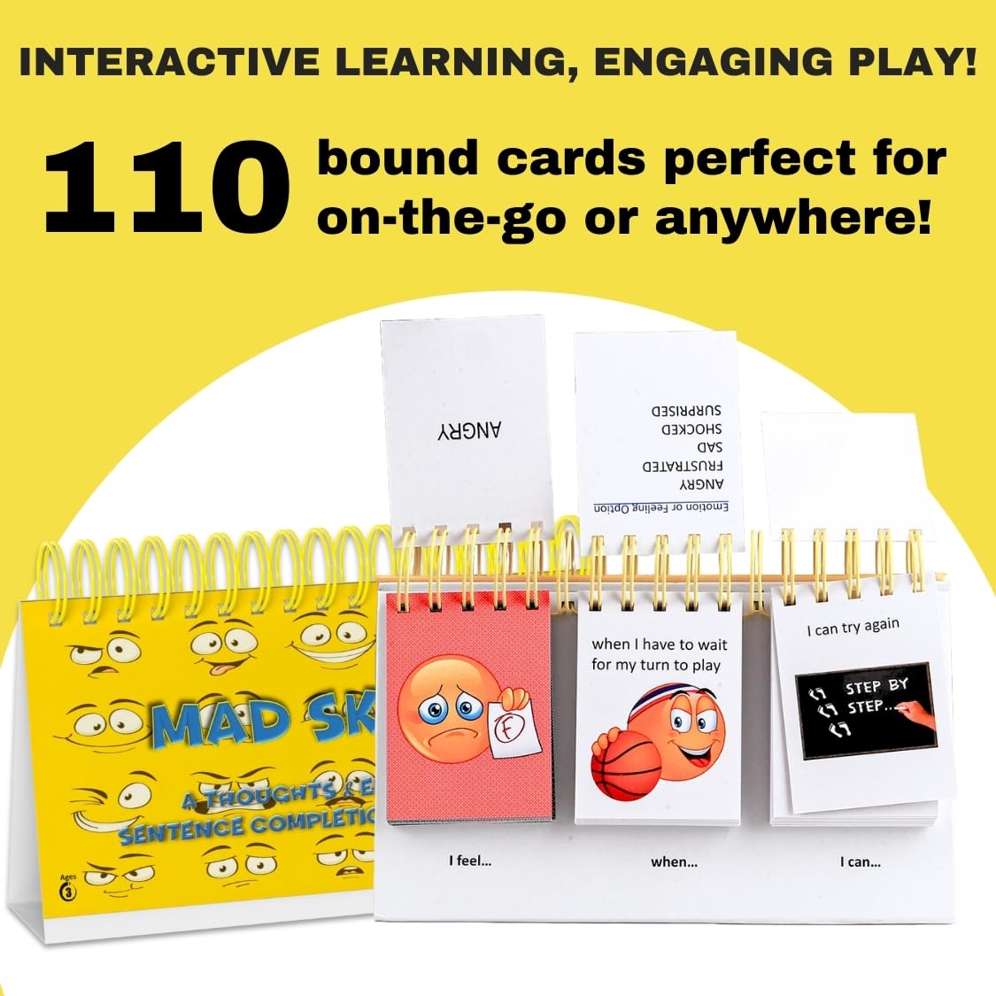 Mad Skillz Sentence Building Cards for Emotional Regulation and Speech Therapy Classroom Must Have to Learn to Read PreK 2nd Grade Phonics Reading Learning Special Education Tool Homeschool Supplies - Image 2