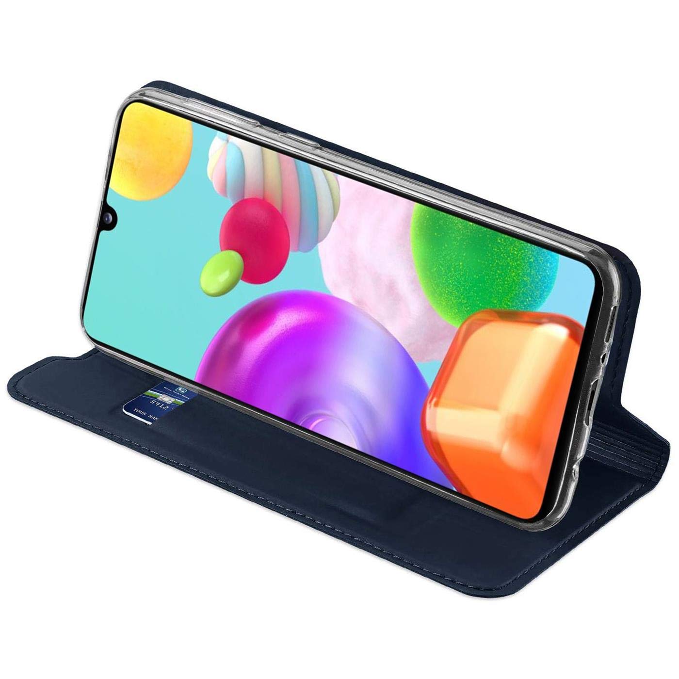 Verco case per Samsung Galaxy A20s Cover, Custodia a Libro Pelle PU per Samsung A20s Booklet Protettiva [magnetica integrata], Azzurro