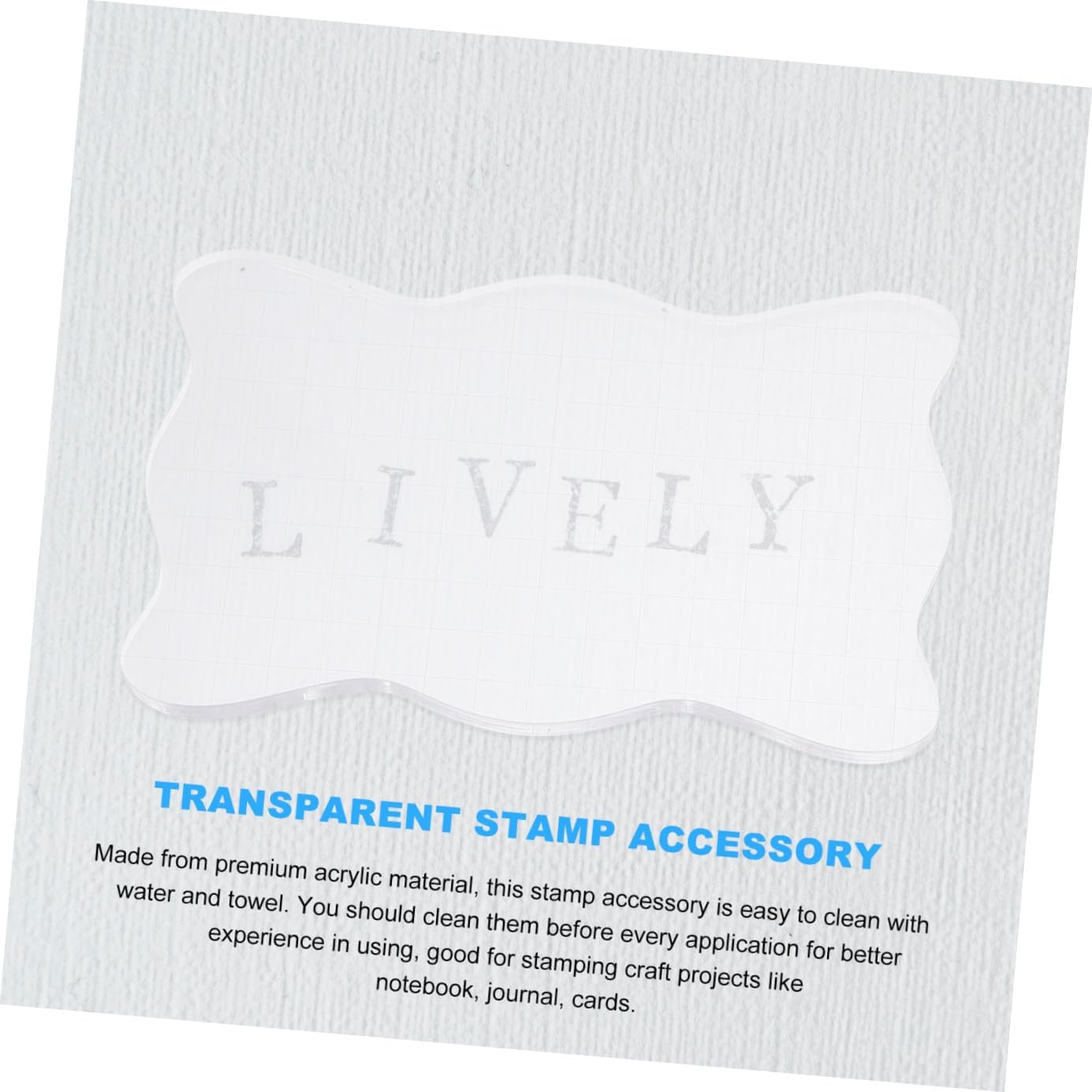5pcs DIY Acrylic Stamp Blocks and Stamp Handles for Scrapbooking Crafting, Seal Accessories Set with Multiple Sizes for Handmade Card Making and Photo Albums