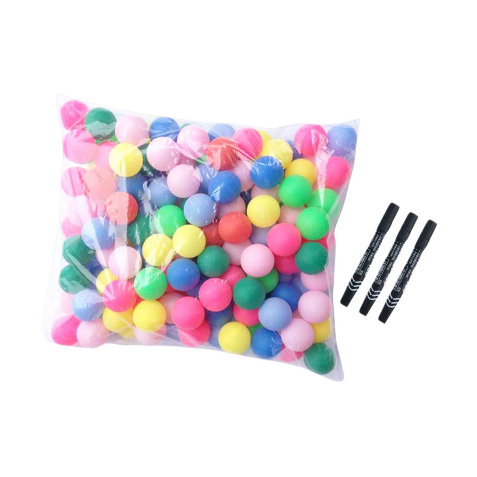 DYNWAVE 50x Raffle Balls Small Diameter 4cm Colorful Activity Table Tennis Balls Bingo Balls for Recreational Activities Group Games