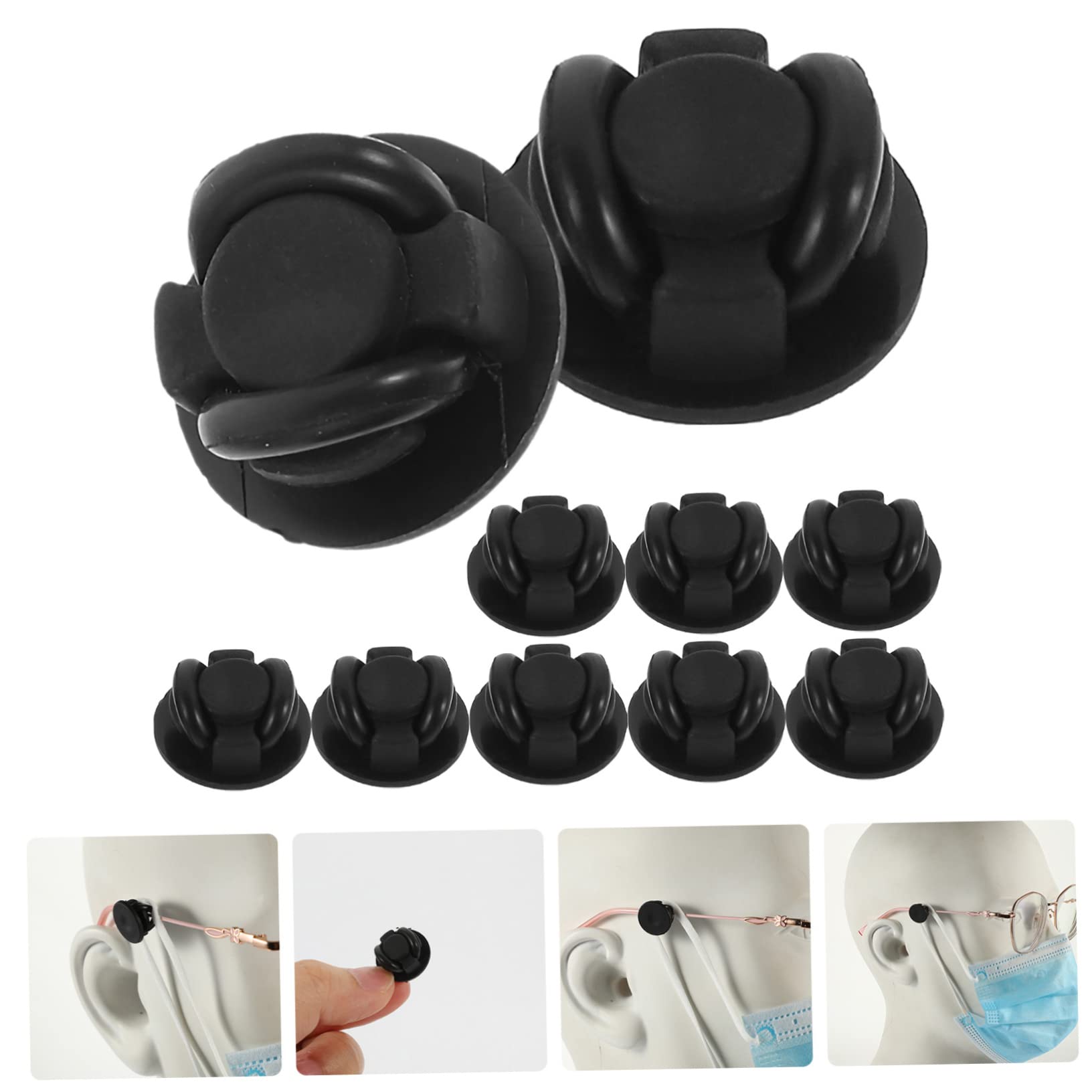 Ipetboom Eyeglasses Tips Mask Bracket Adults Mask Glasses Cord Buttons Silicone Glasses Holders