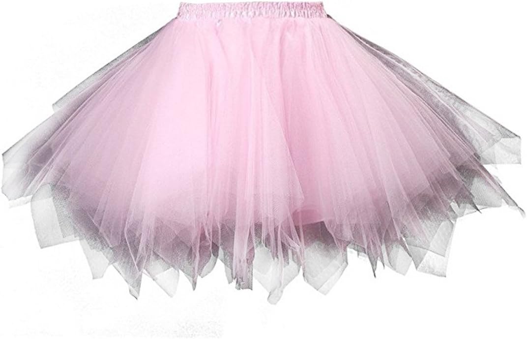 Kileyi Womens Tutu Costume Adult Party Dance Tulle Skirt Short Fluffy Petticoat