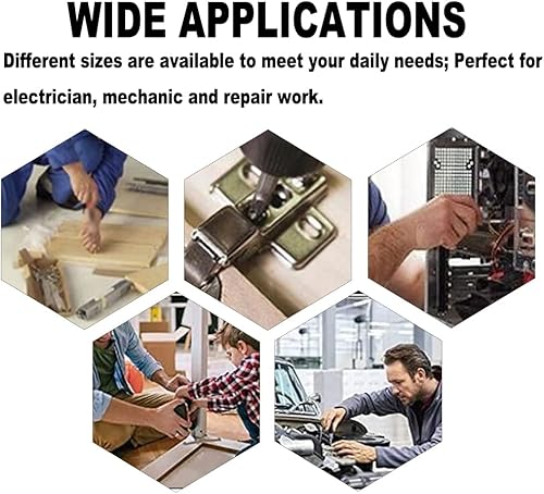 Miniatura 6 de Utoolmart Juego de 4 puntas de destornillador Phillipscabeza ranurada, con vástago hexagonal de 516 pulgadas, 1.260 in de longitud, kit de