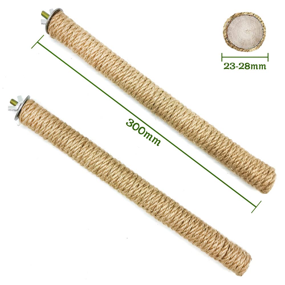 Amazon | IYOIYA 鳥 止まり木 30cm 2本セット 天然木 爪研ぎ