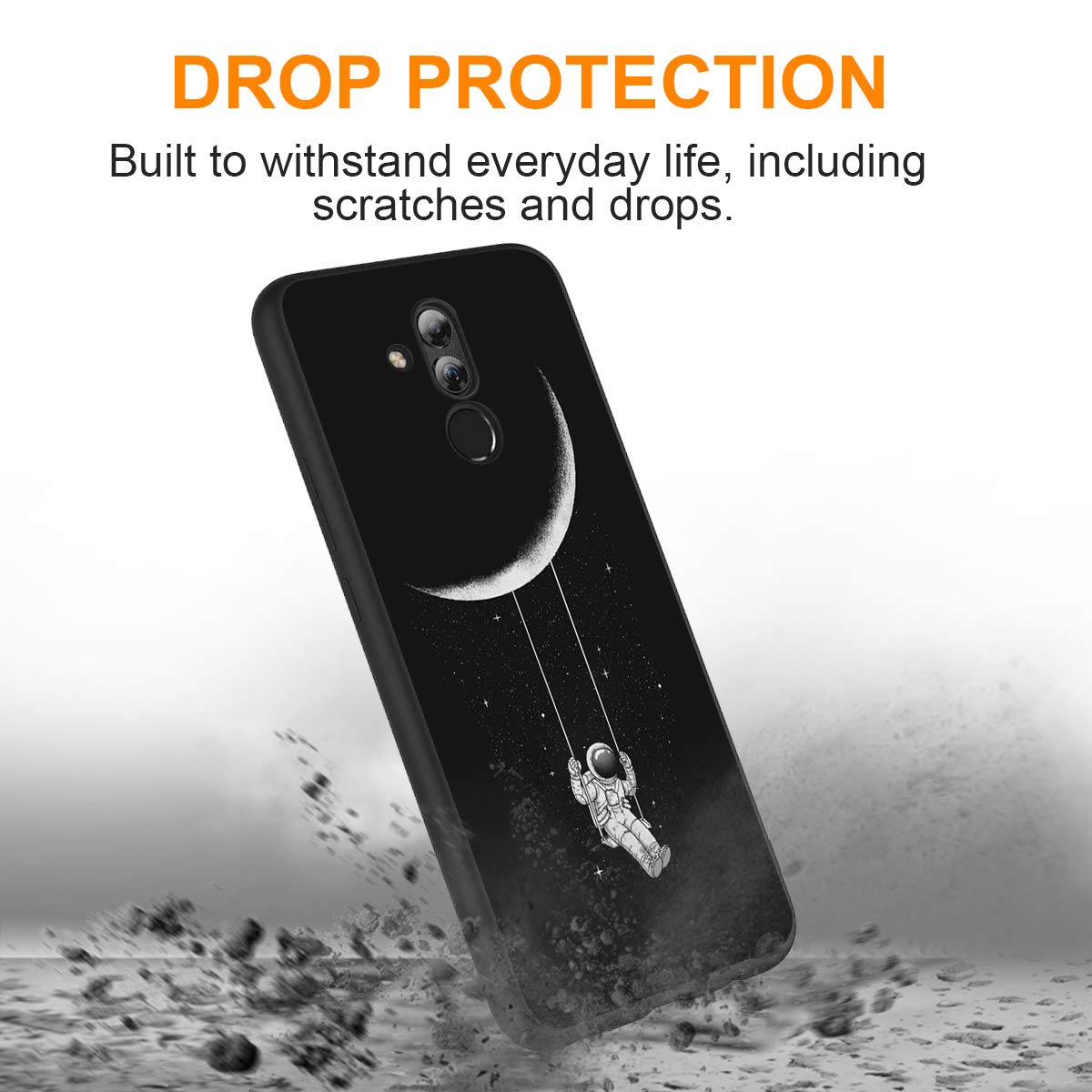 Yoedge Cover Per Huawei P Smart 2020 Con Astronauta E Gatto – Custodia In Silicone TPU Antiurto Sottile - 4