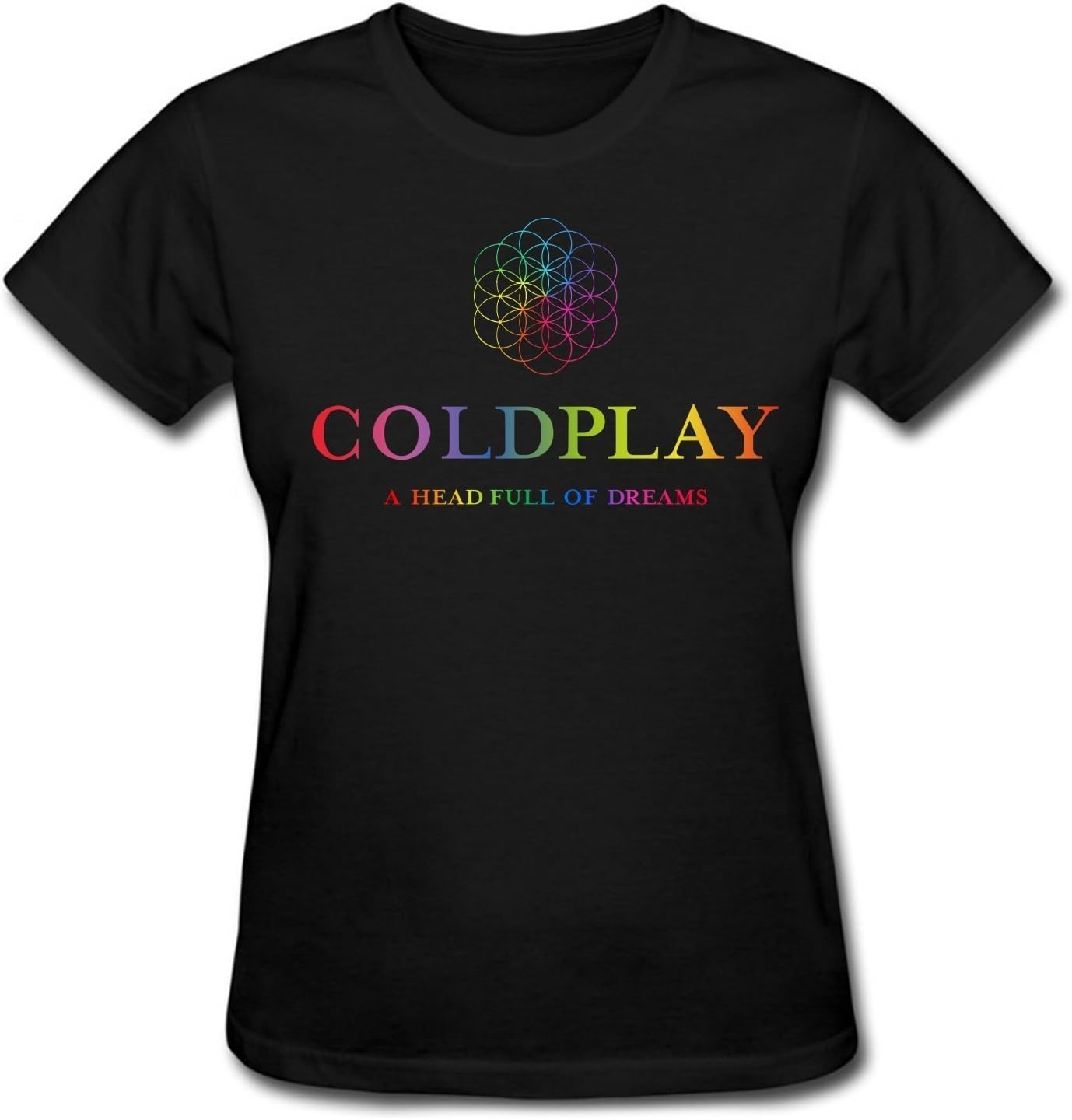 Women's A Head Full of Dreams Coldplay 2016 Tour T-Shirt black