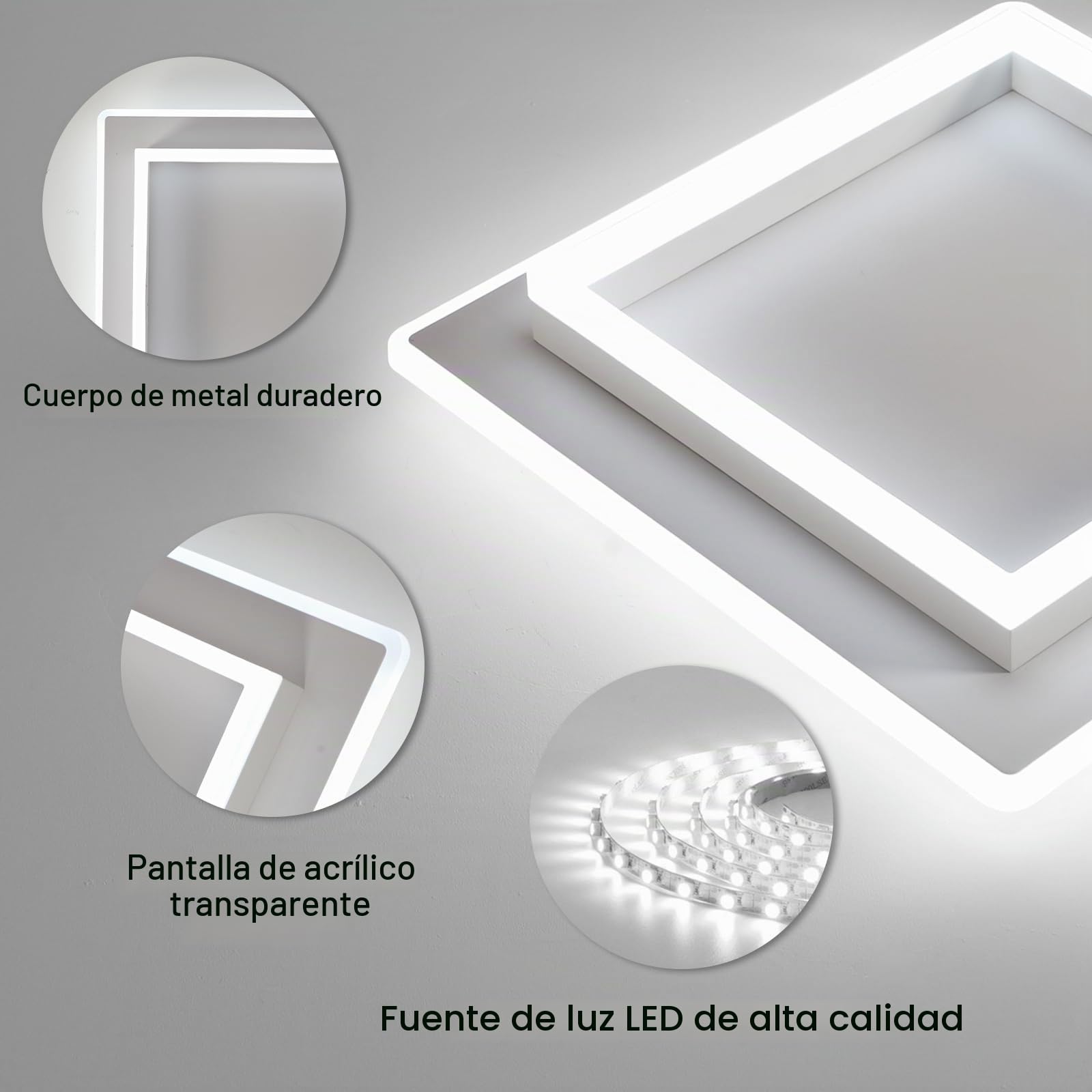 Comely 41W Lampara de Techo LED con Mando Distáncia, Plafon Techo Regulable