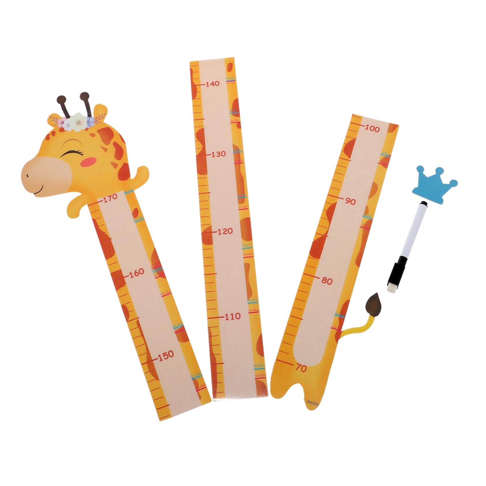 HEMOTON Height Chart Sticker Set Kids' Room Decor Pattern Measuring Ruler for Children's Spaces