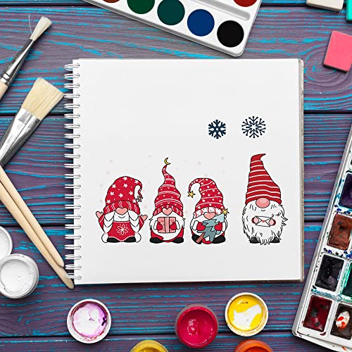 Threetols Christmas Clear Stamps For Card Making, New Year Gnomes Clear Rubber Stamps Heart Snowflake Stamps For Holiday Card Making Decor Diy Scrapbooking Transparent Album Decor Paper Craft #TOP3