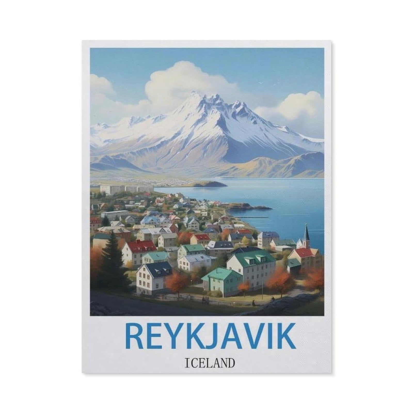 Metal Tin Sign，Reykjavík Iceland(20x30cm）