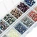 Crystal Glass Beads for Jewelry Making, Faceted Crystal Beads 4MM Bicone Shaped Bead for Bracelet Nacklace Earrings DIY Beading (14 Colors &1400pcs Total)