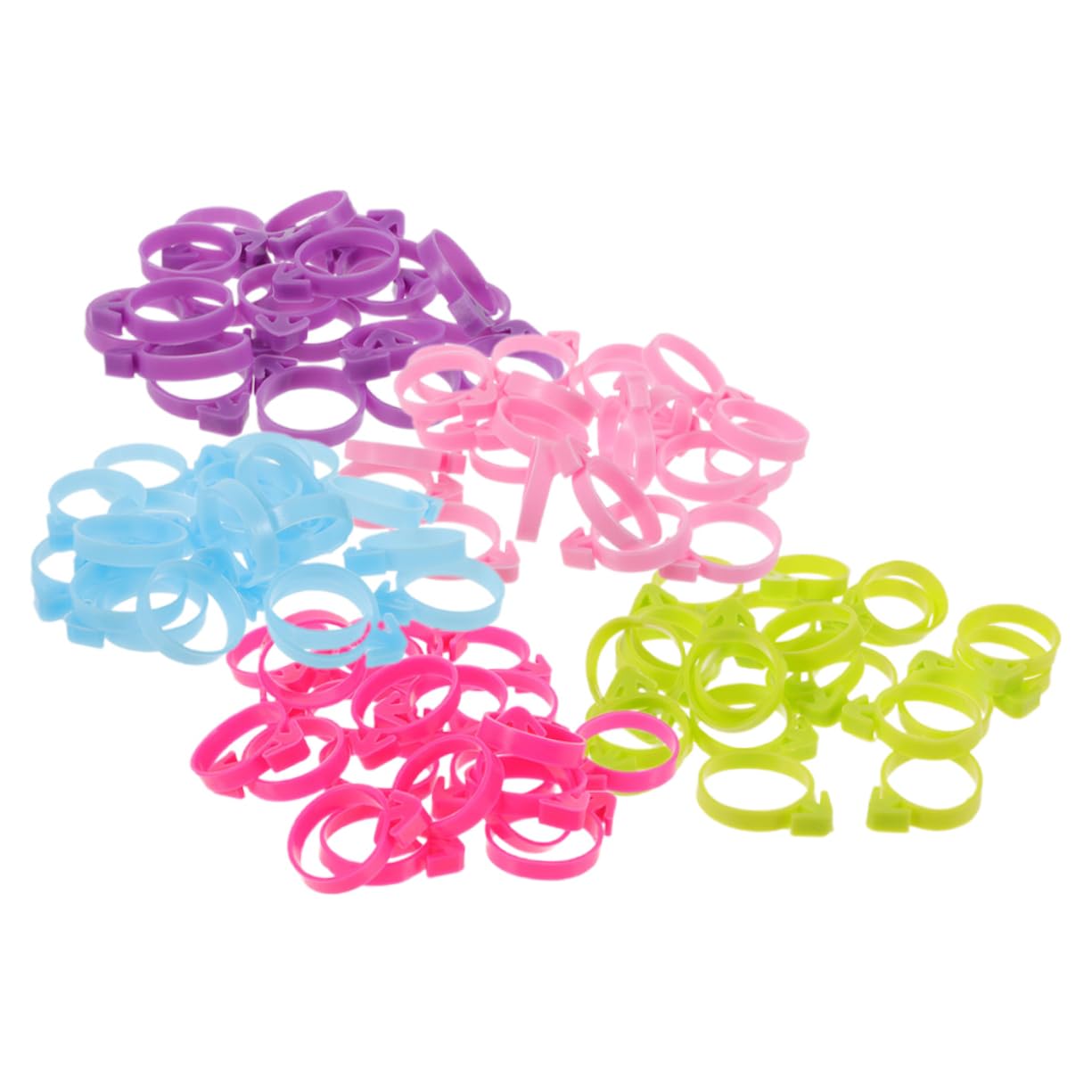 Amosfun 5 Juegos De Bridas De Silicona Versátiles para Manga Pastelera Anillos De Sellado Bridas De Fijación para Hornear Accesorios Decorativos De Cocina 50 Unidades X 5