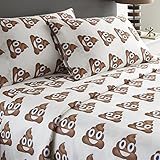 Spirit Linen Hotel 5th Ave EMOJI-TW-POOP Twin Poop Emoji 3 Piece Sheet Set