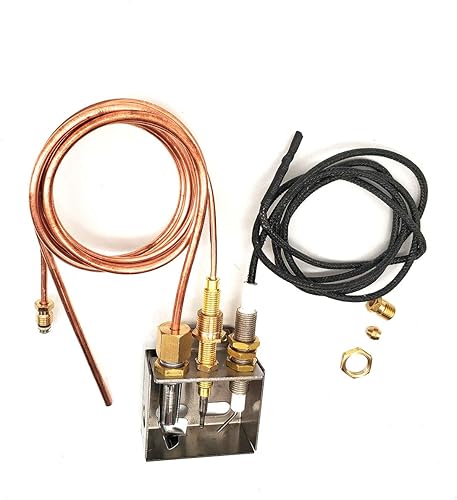 Miniatura 6 de MENSI Chimeneas de gas propano para fogatas, pieza de repuesto de seguridad, montaje de quemador piloto para kit de encendedor de propano