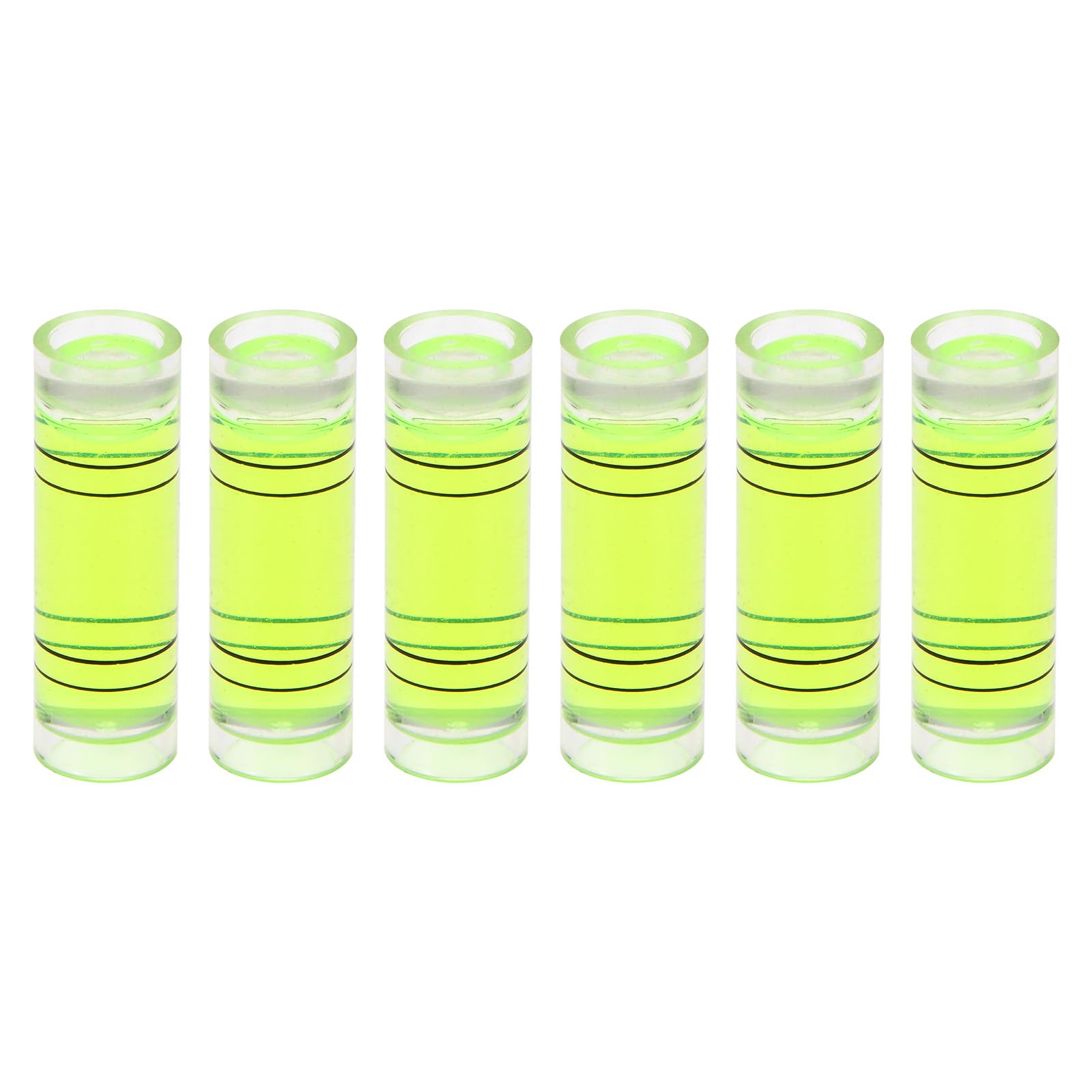 Mini Bubble Levels - 6 Pack PMMA Spirit Vials -18
