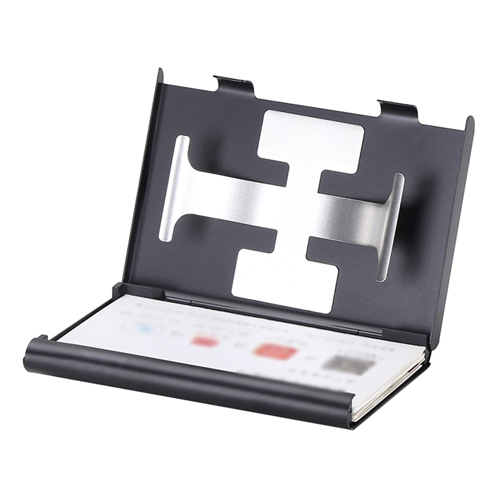 TOMYEUS Etui na wizytówki Etui na wizytówki ze składaną funkcją Etui na wizytówki ze stali nierdzewnej Etui na karty dla mężczyzn i kobiet Etui na nazwiska (Kolor: Żółty)