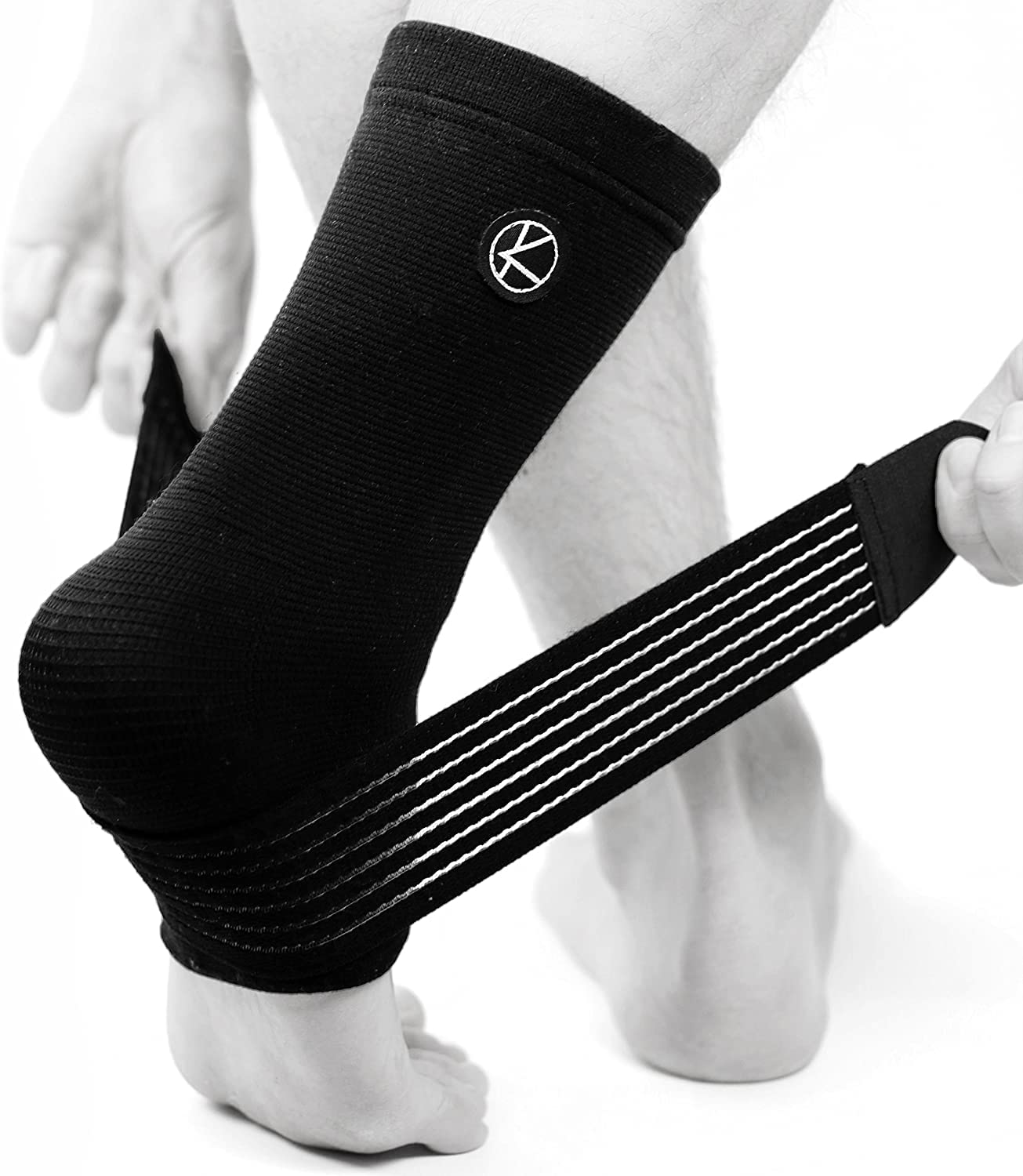 AMITOFO Tutore Per Caviglia Con Cinghia – Supporto Per Fascite Plantare E Tendinite D'Achille, Uomo E Donna, Compressione Regolabile