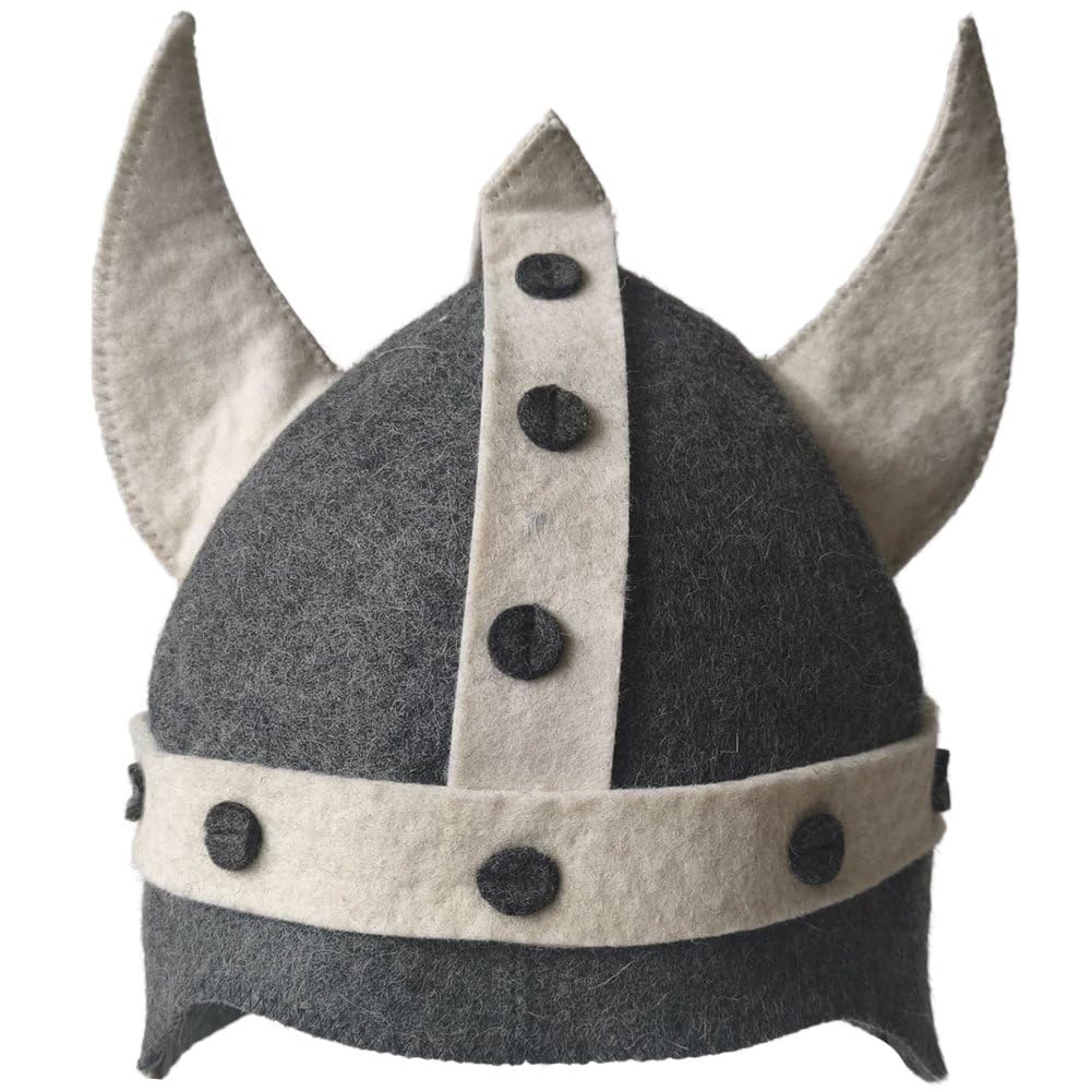 Chapeau De Sauna Viking en Feutre De Laine pour Sauna Finlandais, Hammam