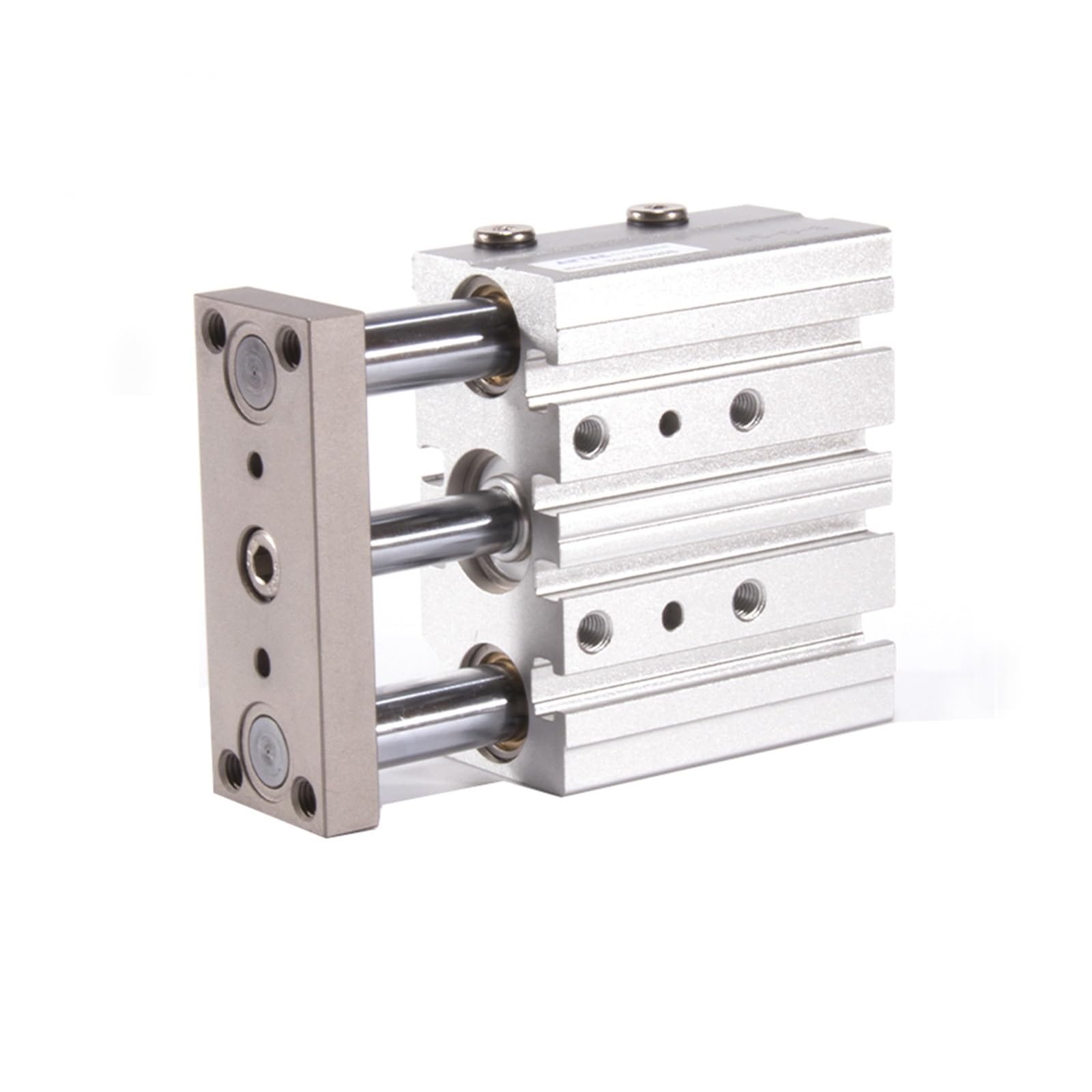 Vérin pneumatique TCM20x25 cylindre compact à guidage intégré trois tiges