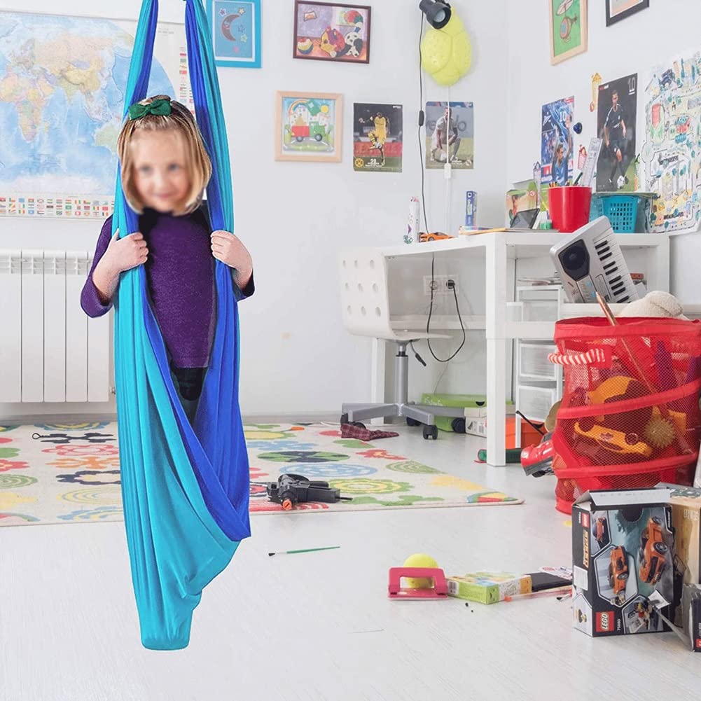 Ruilogod Backyard Swing Dark Brown Green Polyester Meshy Sleeping Bed Hammock 6.9Ft Length (id: 7ed 9ef 448 68b 3d5