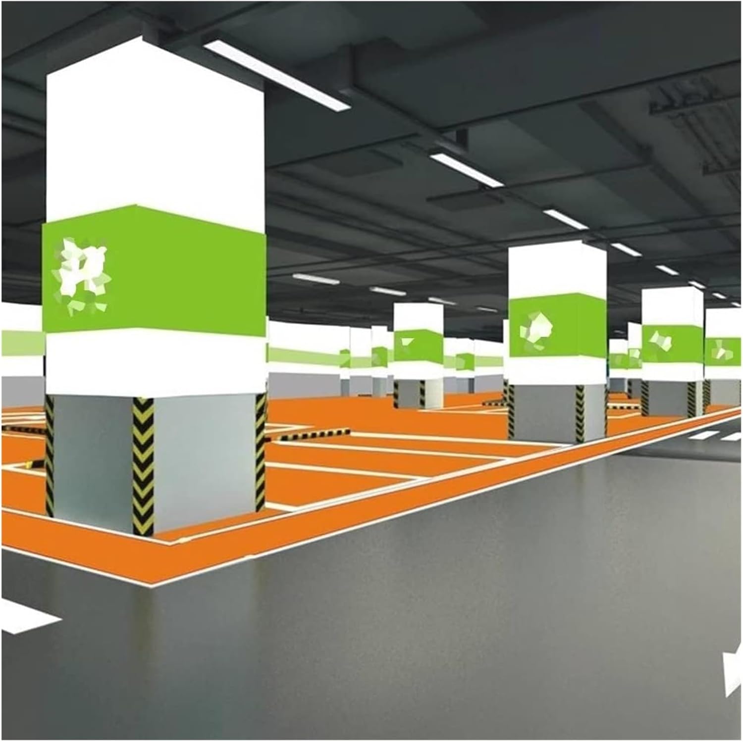 Garage Columns Protector Garage Wall Corner Edge Protector, Rubber Corner Protector 120x5x0.5cm, Garage Reflective Warning Strip For Parking, Warehouse(2PCS)
