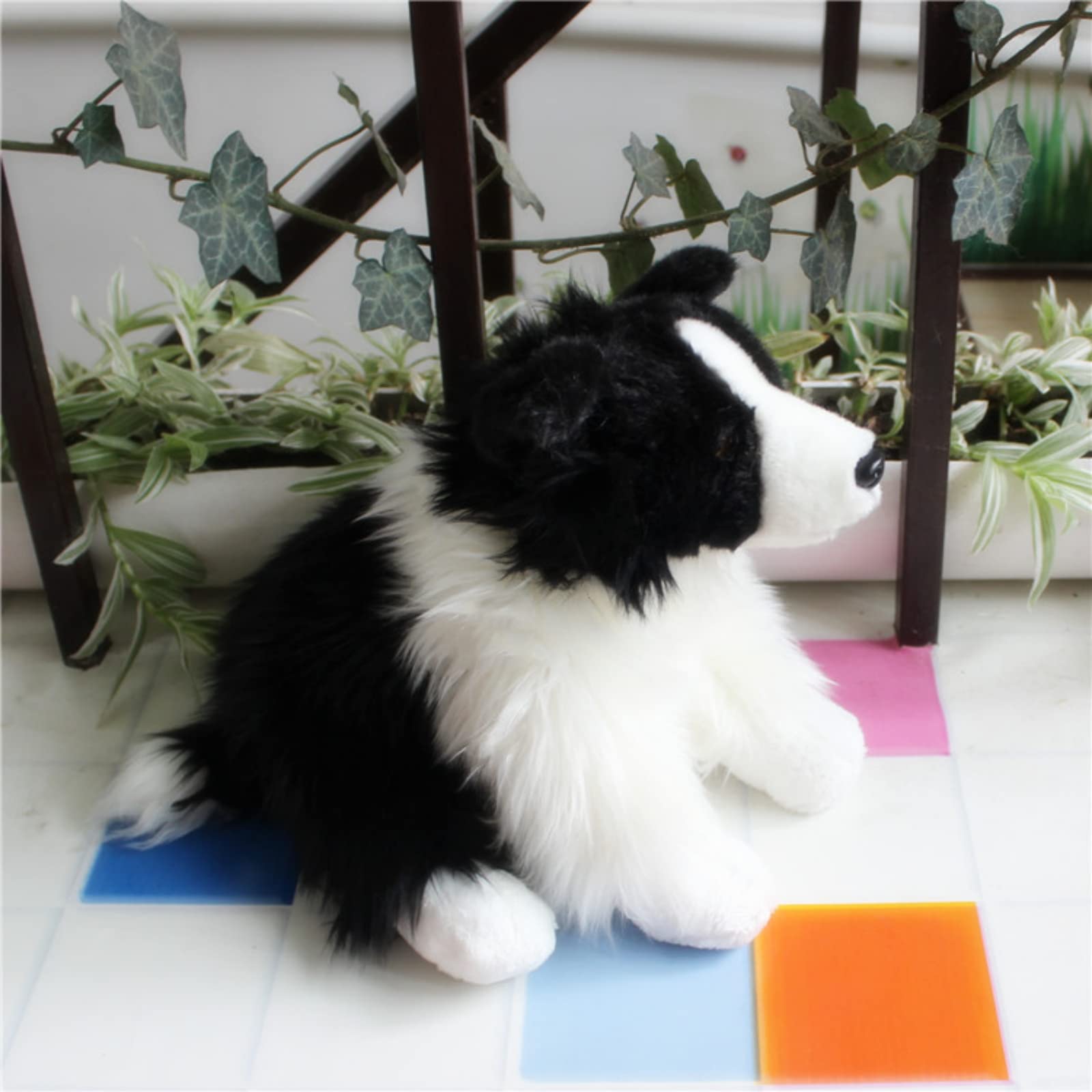 Amazon.co.jp: FRANKIEZHOU リアルなボーダーコリーのぬいぐるみ-12