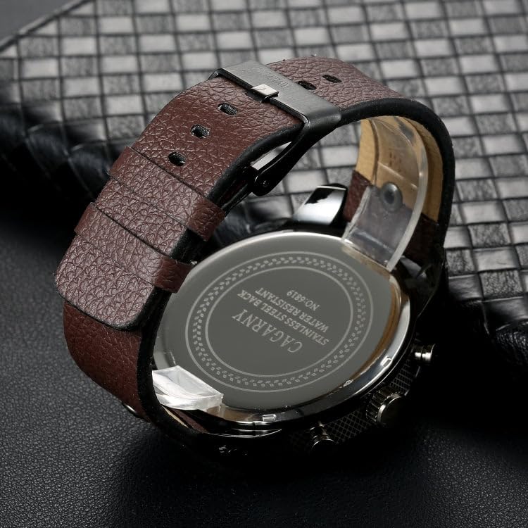 Back view of the watch showing 'Water Resistant' engraving