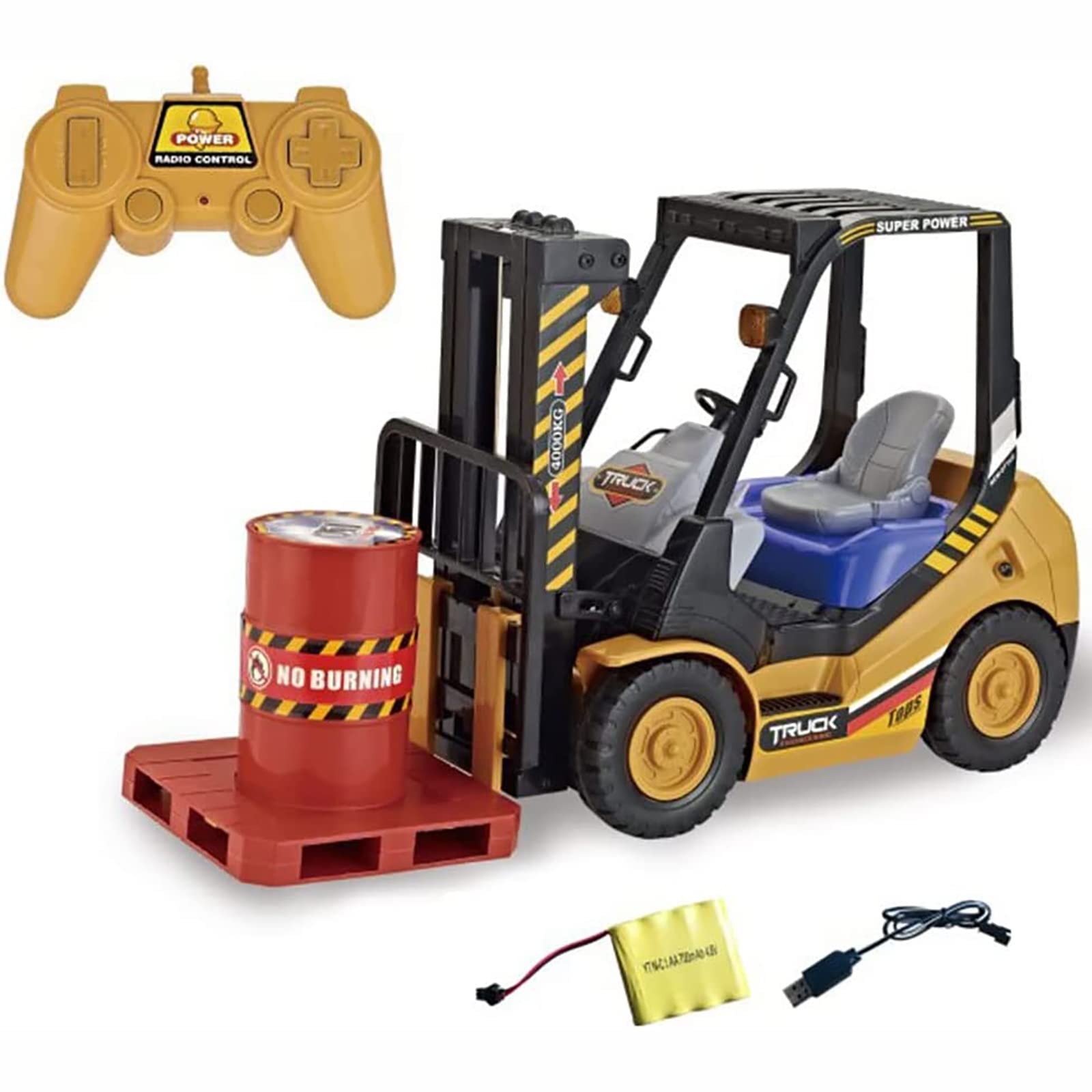 Buy 2.4GHz Electric Remote Control ForkliftFunctional RC Lighted Fork Lift Toy, Pallet, Barrel
