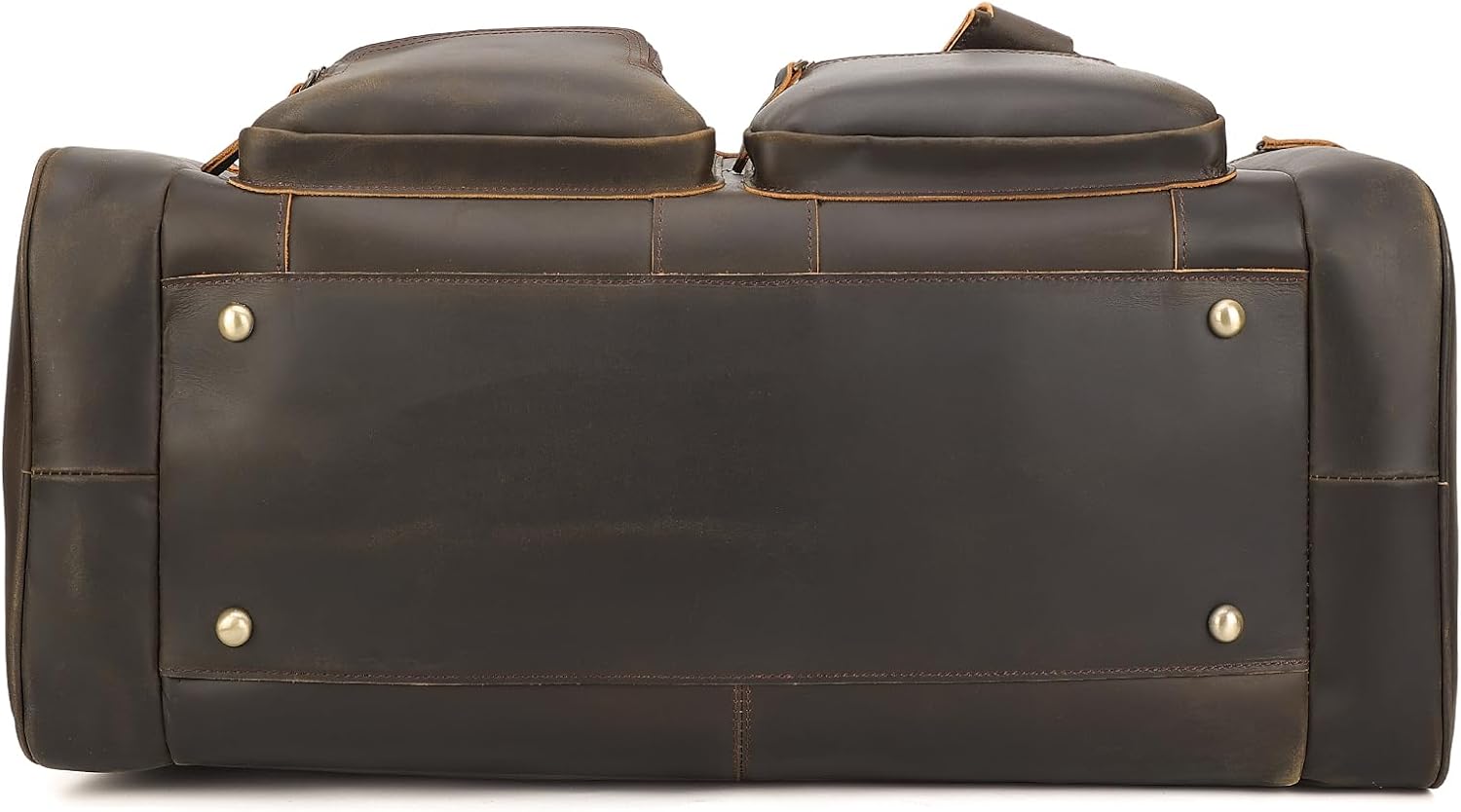 Polare 23" Leather Duffel Weekender Travel Bag For Men With Full Grain Cowhide Leather 42L
