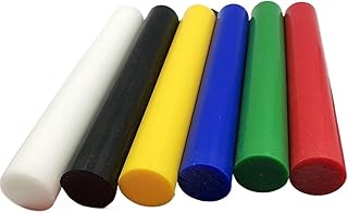 Varilla De Nylon 2 varillas de nailon POM de colores, diámetro de 3 a 50 mm, barra de plástico duro roja, azul, amarilla, verde, blanca y negra, longitud de 500 mm Varilla De Plástico(Black,10x500mm)