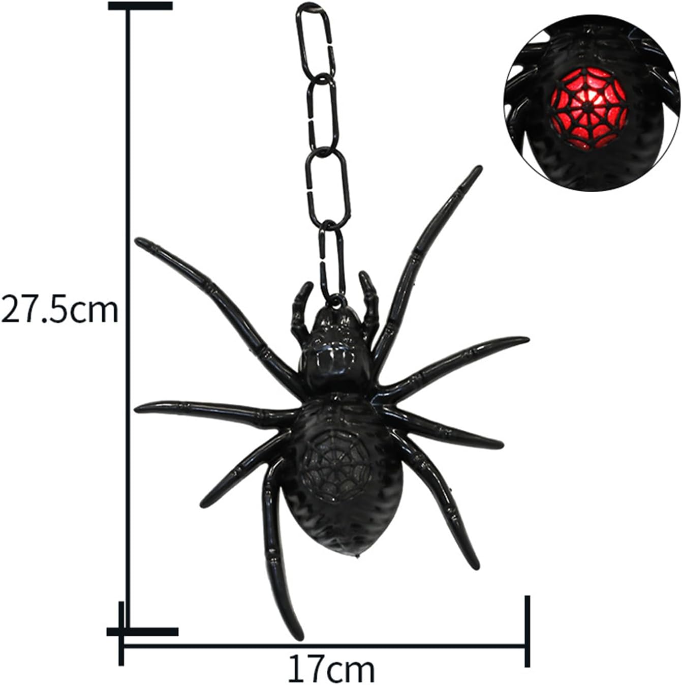 5pcs Halloween Glowing Spiders Ornament Decorative Household for Festival Holiday New Year Decoration Halloween Spiders Decoration