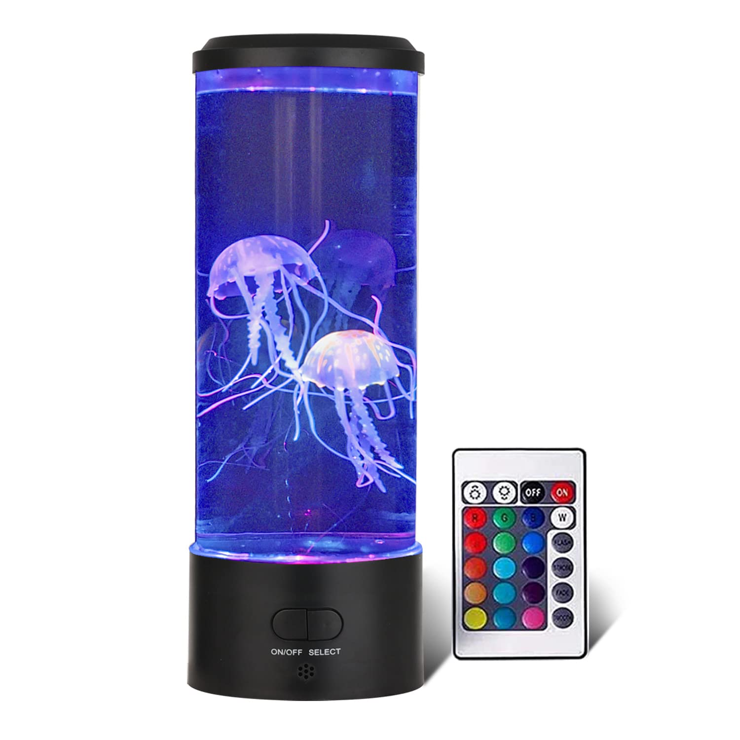 Jellyfish Lava Lamp, Jellyfish Lamp with 16 Color Changing, Remote Control Decor Jellyfish Tank LED Night Light for Home Office Room Desk
