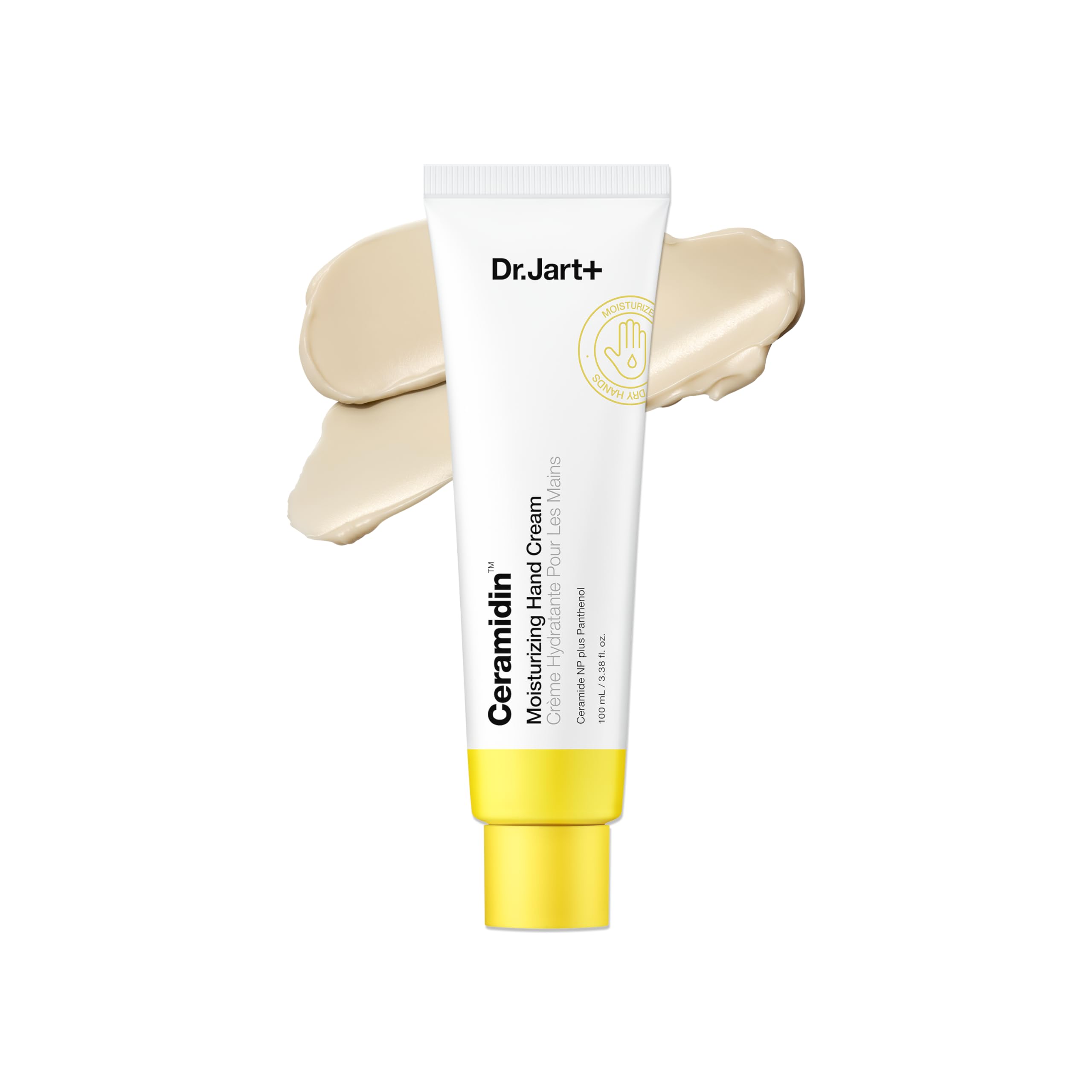 Dr.Jart+ Ceramidin Moisturizing Korean Hand Cream For Dry Hands with Ceramides and Panthenol | Korean Skin Care, 3.38 Fl Oz