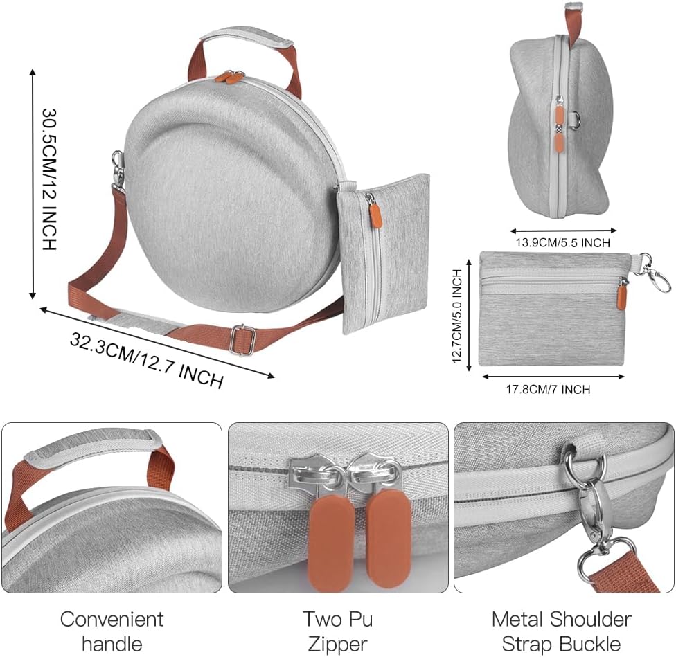 EVA Case for Harman Kardon Onyx Studio 8/7 Speakers, Waterproof Shoulder/Crossbody/Handbag Protective Travel Case With Shoulder Strap & Cable Bag for HK Onyx Studio 8/7 Wireless Speaker