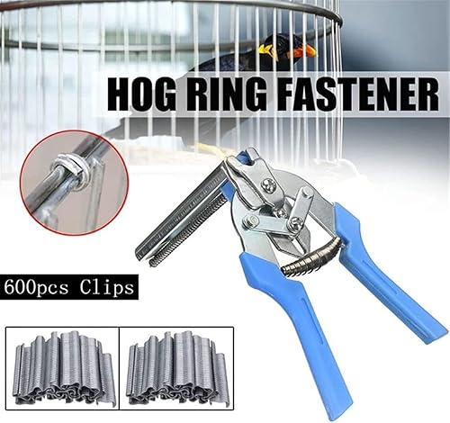 Miniatura 7 de Alicates de anillo de uñas tipo M, anillo de cerdo, pollo, pato, ganso, perro, gato, conejo, kit de abrazadera con ranura para clavos para jaulas