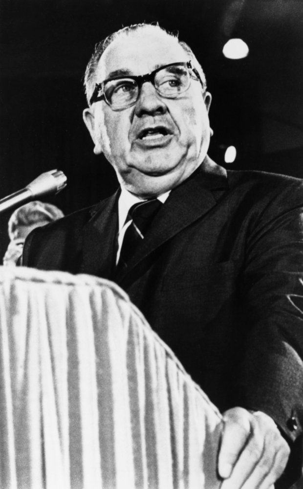 Richard J Daley (1902-1976) Namerican Politician Mayor Daley Addressing A Session Of The Platform Committee Of The Democratic National Convention In Chicago Illinois 23 August 1968 Poster Print by (1