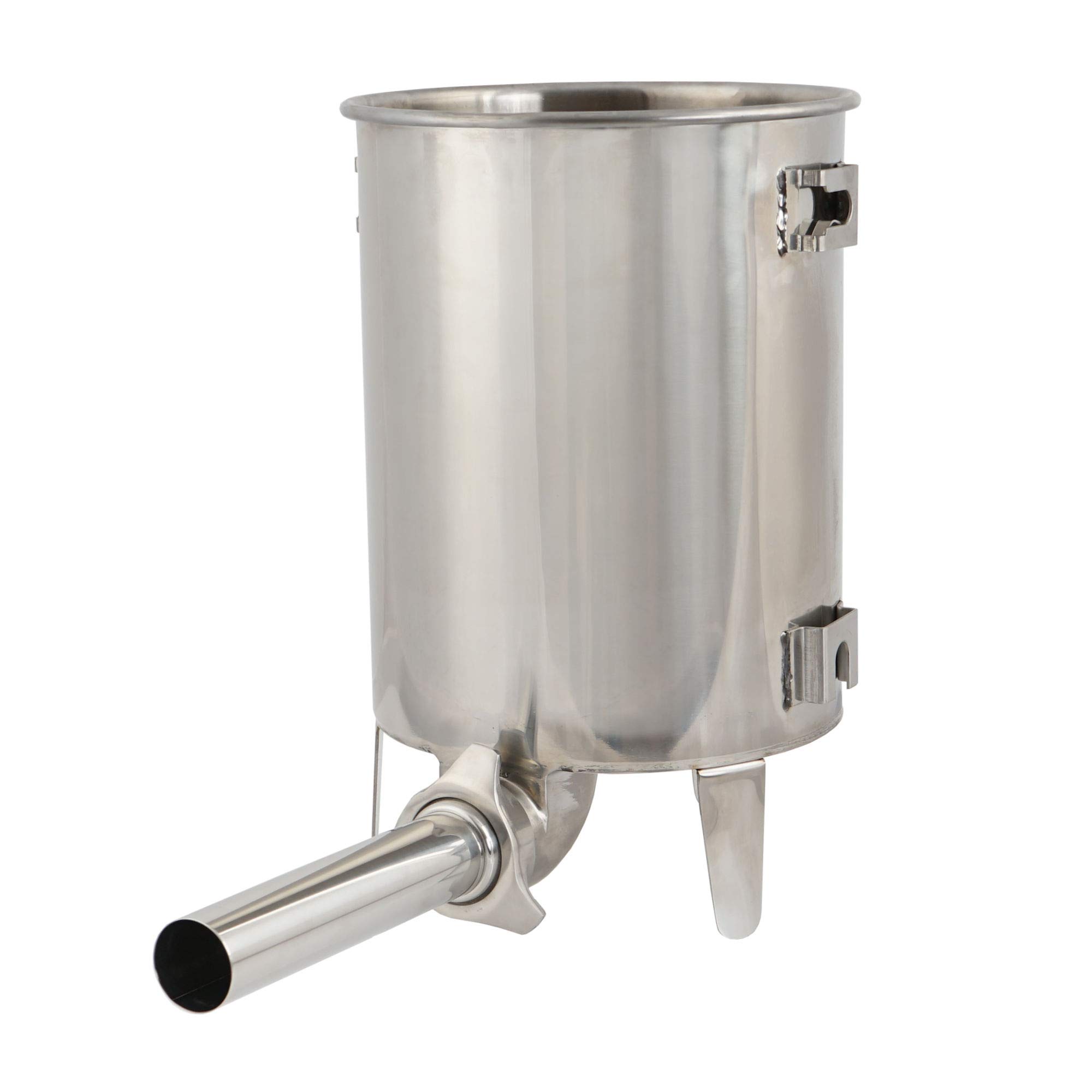 Zelsius elektrischer Wurstfüller | 10L Wurstfüllmaschine elektrisch Edelstahl Wurstpresse mit Fußpedal | Inkl. 4 x Fülltülle 3 x Ersatzdichtung