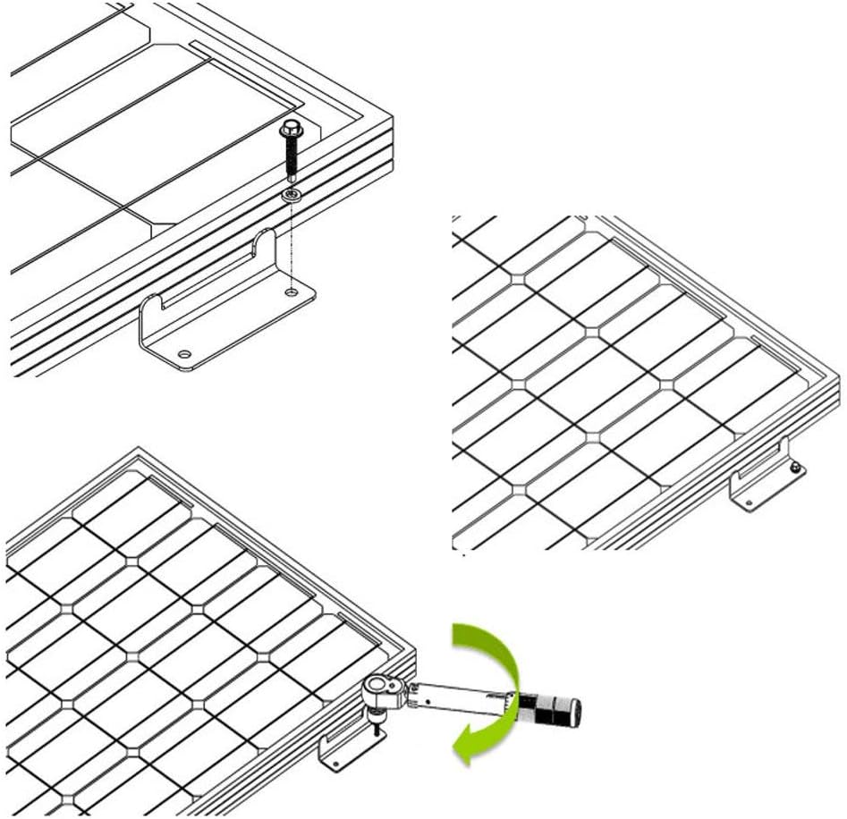 AOOHOOA Solar Panel Mounting Z Brackets with Nuts and Bolts for RV Camper,Boat,Wall and Other Off Gird Roof Installation,A Set of 4 Units (8 Set)